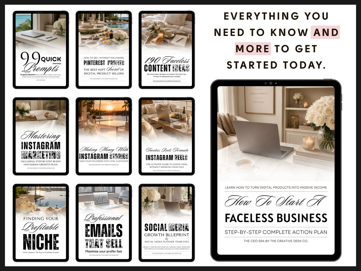 The Faceless Digital Product Business Vault 10 Done-for-You Digital Business Guides + MRR and PLR Rights